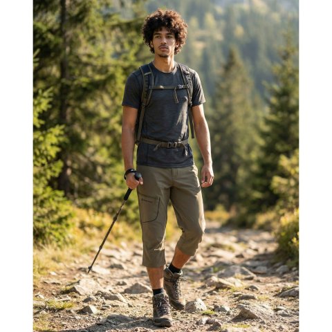 ALPINE PRO - WEDER 2 PÁNSKÉ SOFTSHELLOVÉ CAPRI KALHOTY
