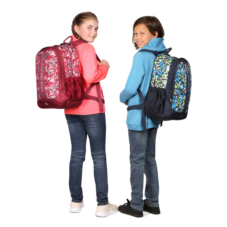 ALPINE PRO - NERAX DĚTSKÝ ŠKOLNÍ BATOH SE SVÍTÍCÍM LOGEM 25L