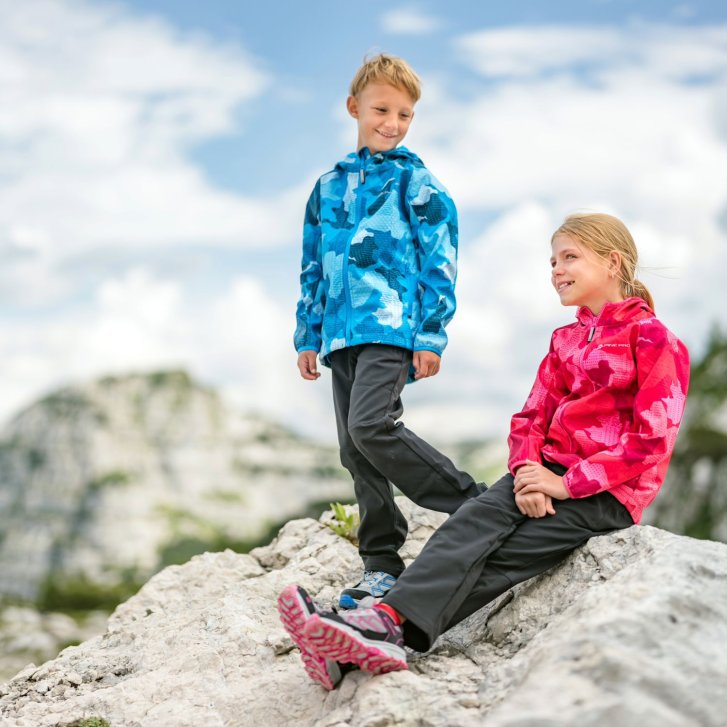 ALPINE PRO - EZORO DĚTSKÁ SOFTSHELLOVÁ BUNDA S MEMBRÁNOU