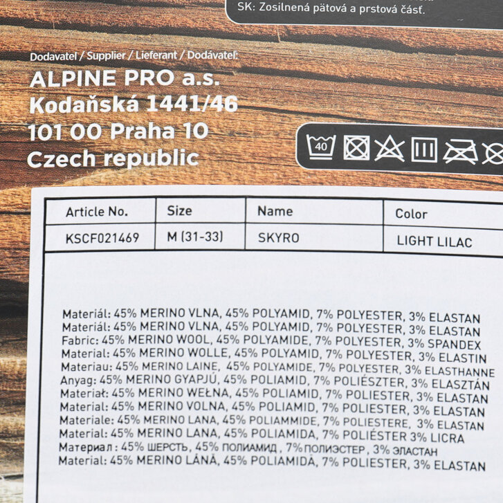 ALPINE PRO - SKYRO DĚTSKÉ LYŽAŘSKÉ PODKOLENKY Z MERINO WOOL
