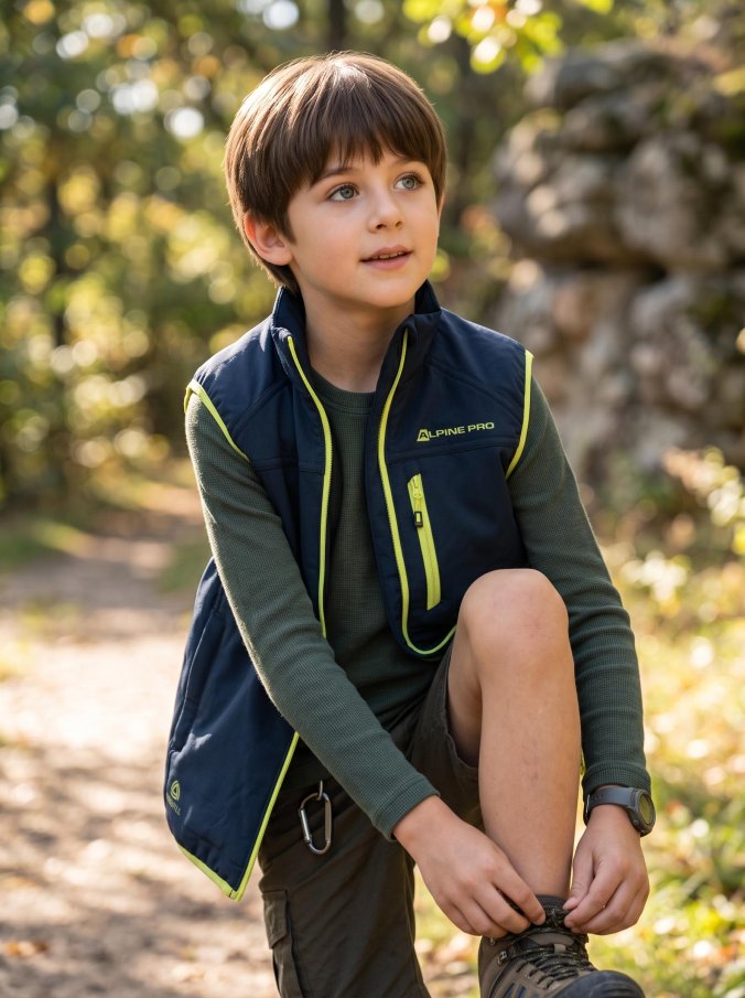 ALPINE PRO - NERCO DĚTSKÁ VESTA S MERINO VÝPLNÍ