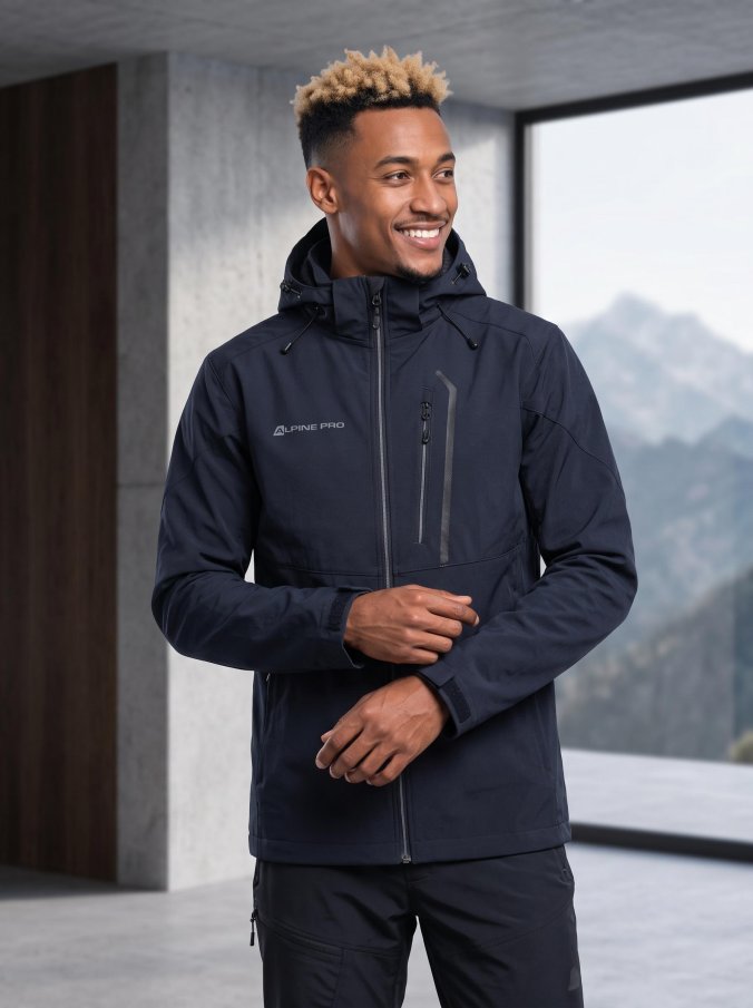 ALPINE PRO - GEDER PÁNSKÁ SOFTSHELLOVÁ BUNDA S MEMBRÁNOU